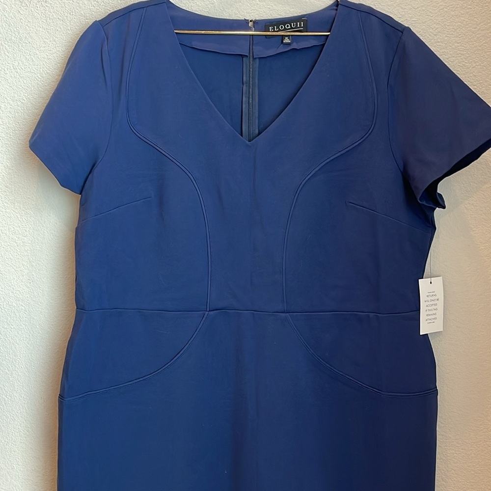 NWT Eloquii Jersey Knit Shift Dress Size 22 - Picture 3 of 9